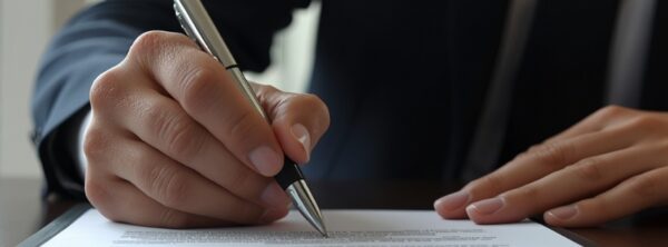 Personne qui comprend et qui signe un contrat d'assurance